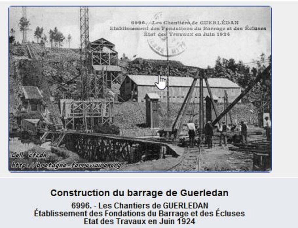 barrage de guerlédan construction 